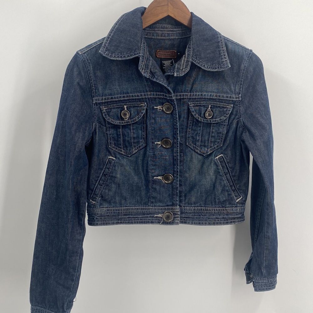 Calvin Klein Jean Jacket Size Medium Cropped